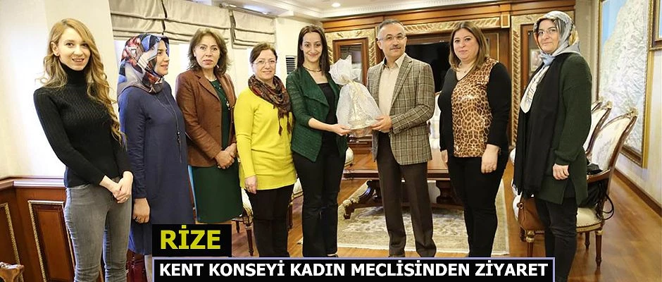 Kent Konseyi Kadın Meclisi Başkanı ve yönetim kurulu üyelerinden Vali Kemal Çeber’e ziyaret.
