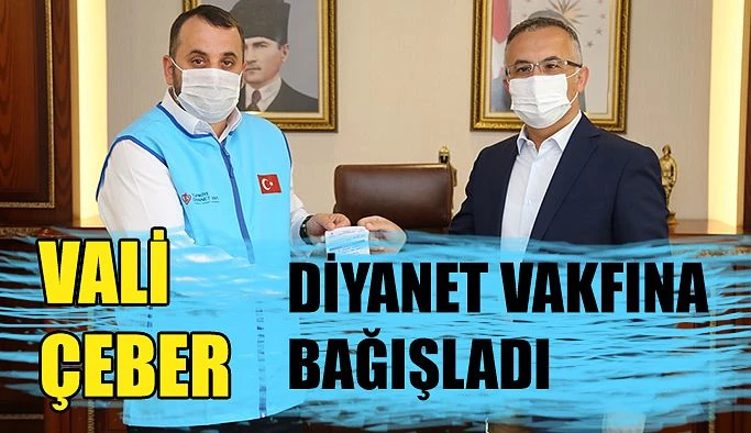 Vali Kemal Çeber 2020 Yılı Kurban Bağışını TDV’a Yaptı