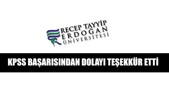 RTEÜ Üniversitesinin KPSS Başarısı
