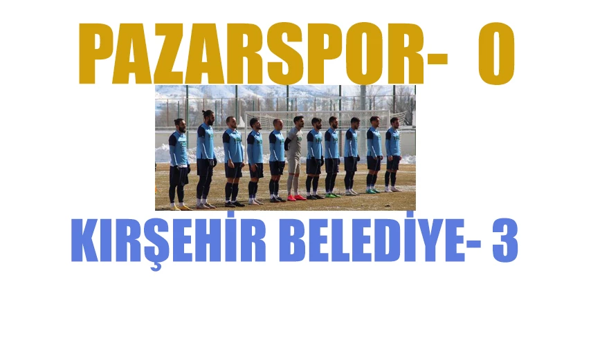Pazarspor Kırşehir’e 3-0 Mağlup Oldu