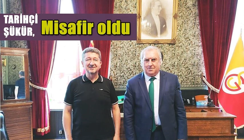 Tarihçi Rıdvan Şükür, Galatasaray Lisesi müdürünün misafiri oldu