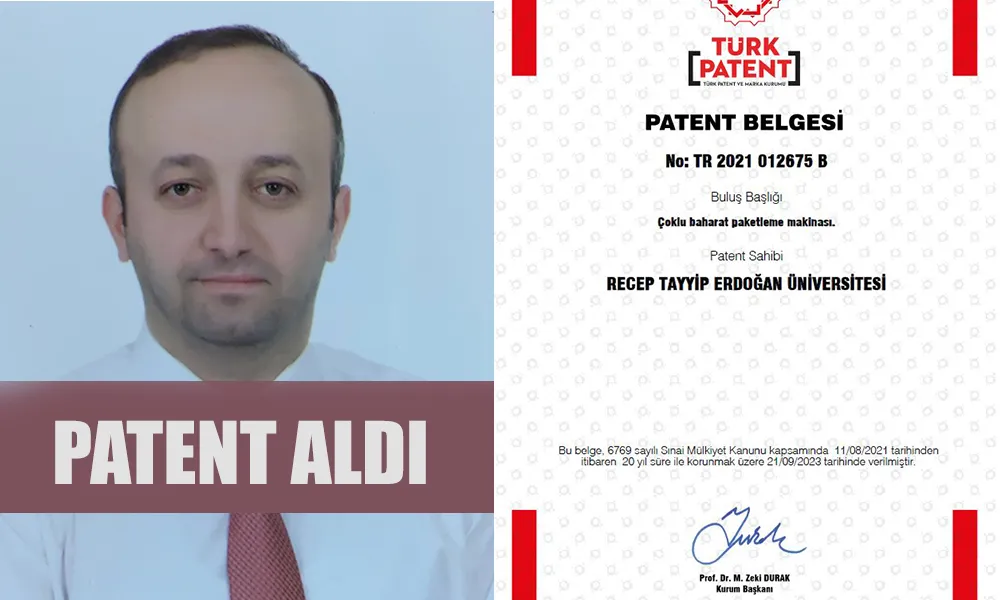 RTEÜ’ ÖĞRETİM ÜYESİNİN PATENT BAŞARISI