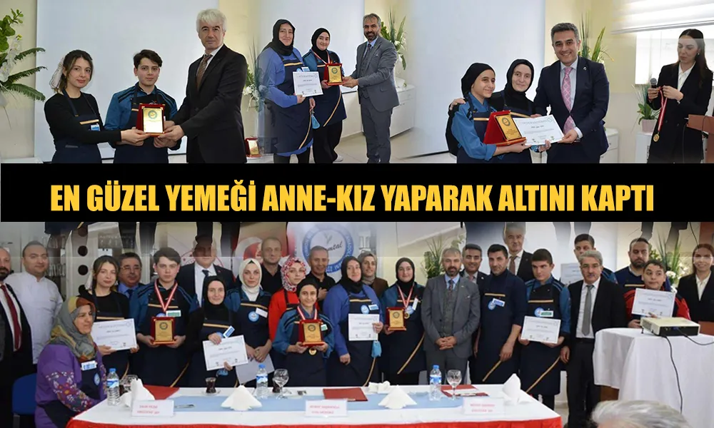 En güzel yemeği anne-kız yaptı, altını kaptı