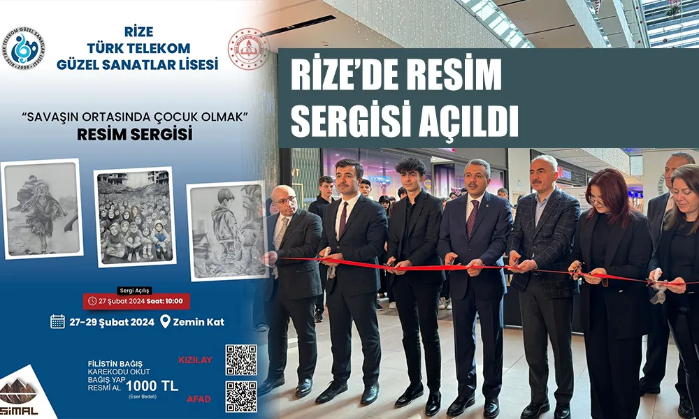 “Savaşın Ortasında Çocuk Olmak” Resim Sergisi Açıldı