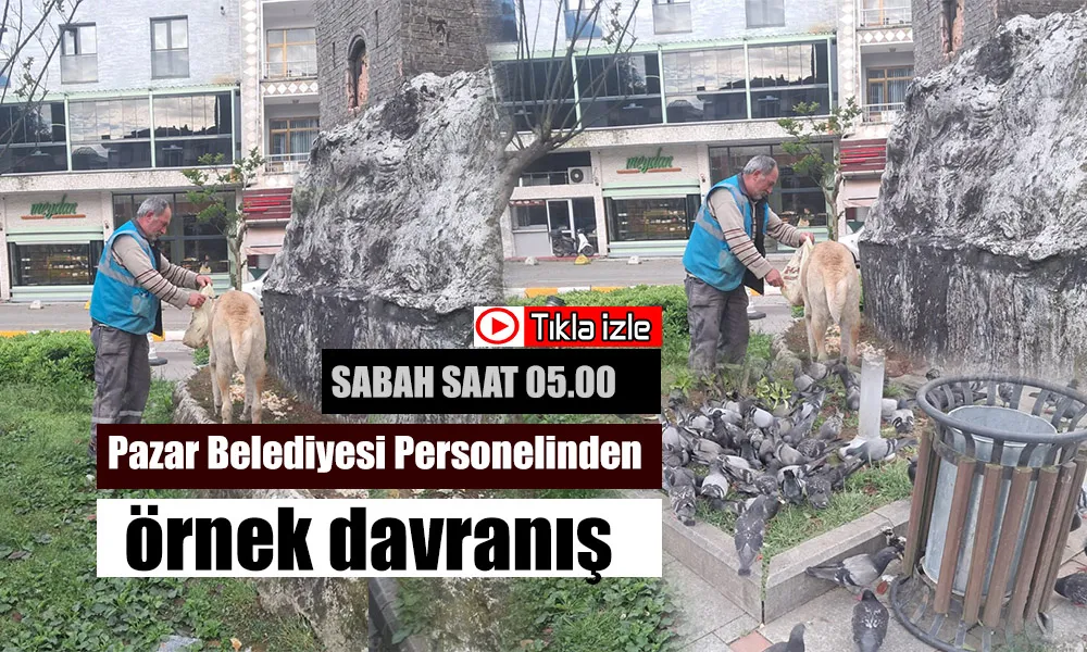 Pazar Belediyesi Çalışanından örnek davranış