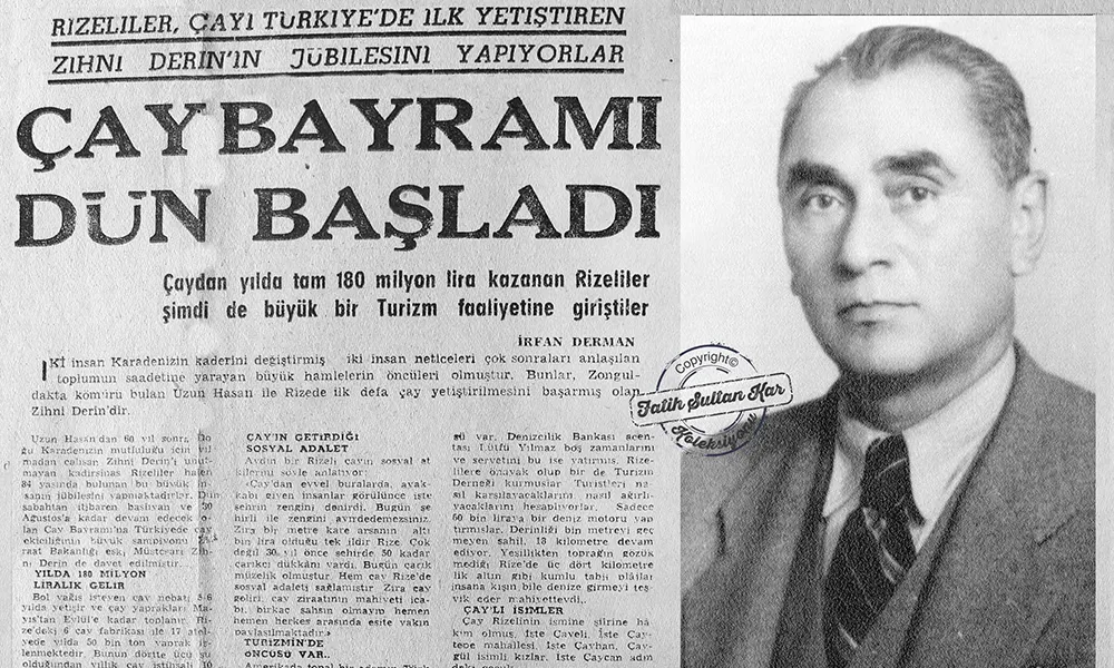 RİZE ÇAY TARİHİNE DAİR BİR VESİKA