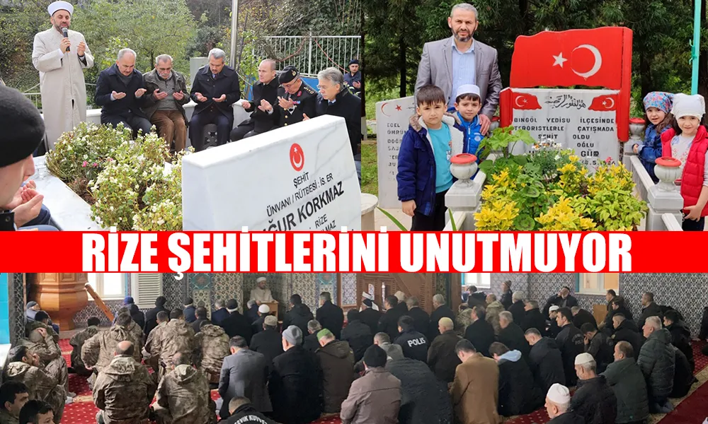Rize’de şehitler unutulmuyor
