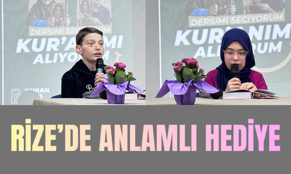 Rize’de Seçmeli Kur’an-ı Kerim Dersi Tercih Eden Öğrencilere Manevi Hediye