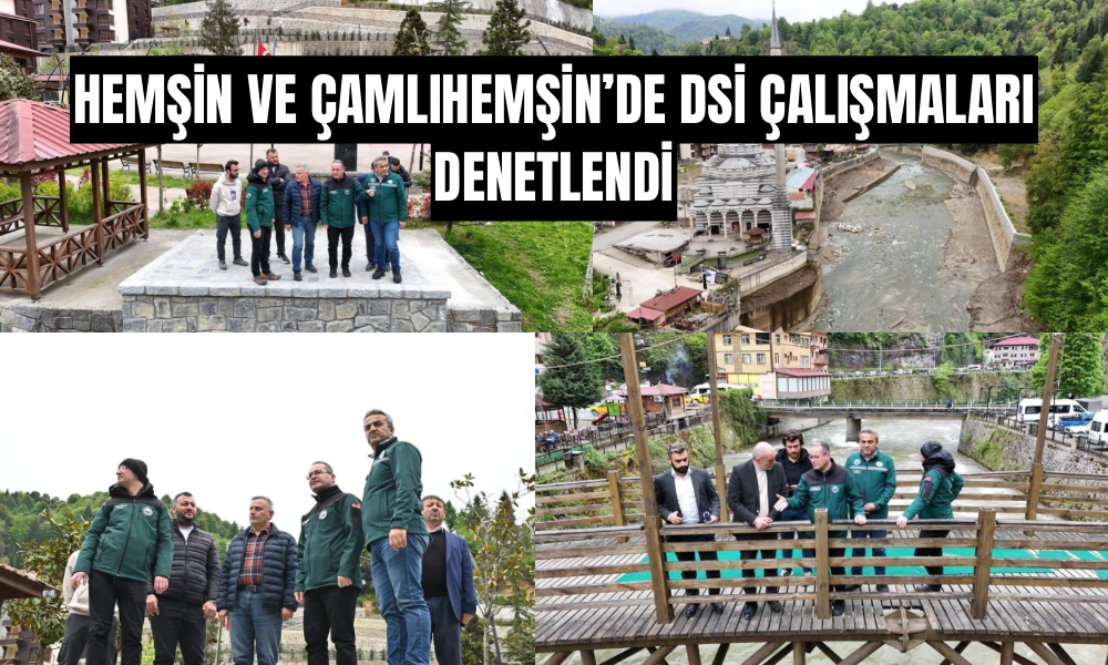 DSİ HEMŞİN VE ÇAMLIHEMŞİN’DE BAŞKANLARLA İNCELEME YAPTI