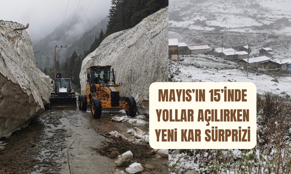 Rize’de Mayıs Ortasında Kış Geri Geldi