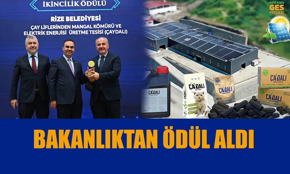 RİZE BELEDİYESİ’NİN ÇAY LİFİNDEN ÜRETİM TESİSİNE BAKANLIKTAN ÖDÜL