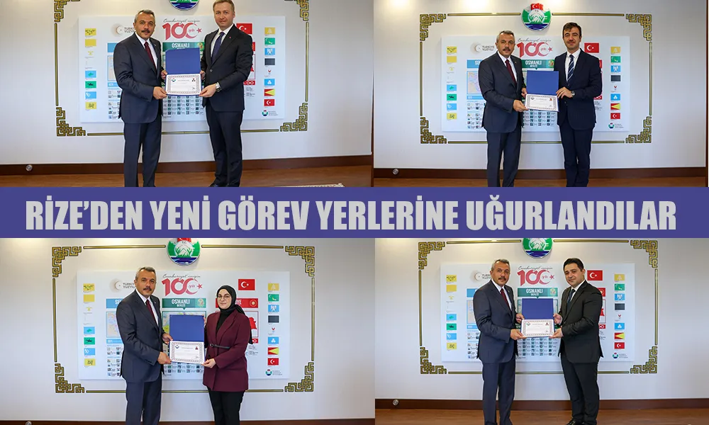 Rize’den Yeni Görev Yerlerine Uğurlandılar