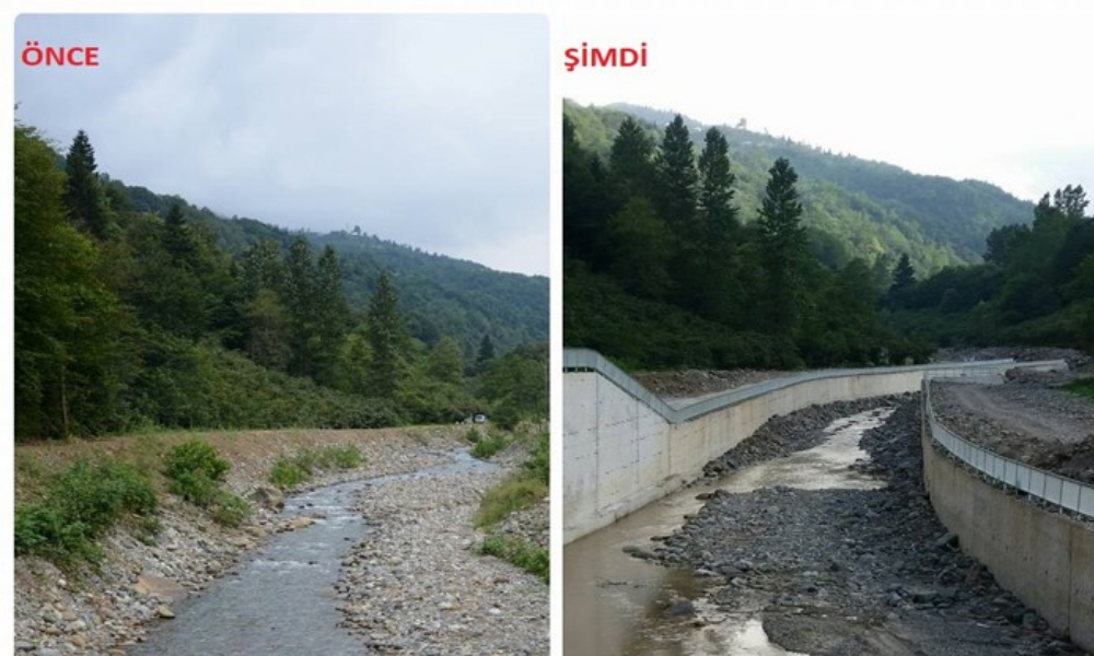 Rize’de Dere Taşkınları 
