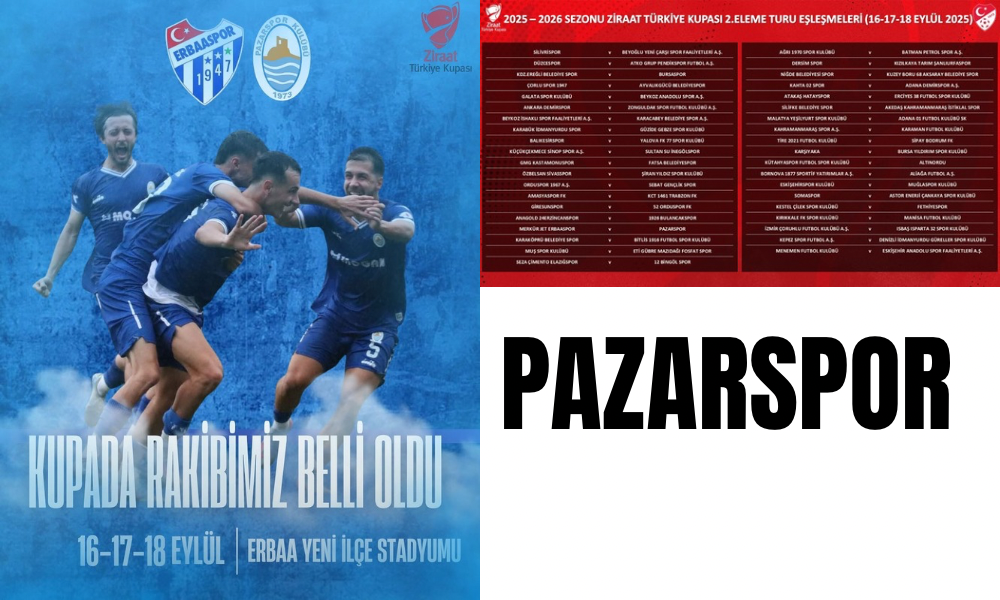2.Turda Pazarspor’un rakibi belli oldu