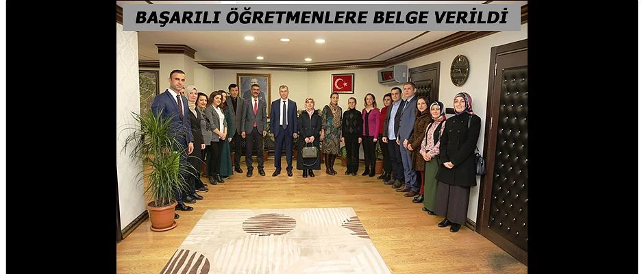 BAŞARILI ÖĞRETMENLERE BELGE
