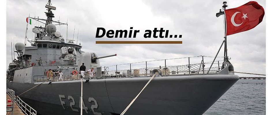 TCG FATİH (F-242) KARADENİZ UYUM HAREKÂTI KAPSAMINDA HOPAPORT’A DEMİR ATIYOR