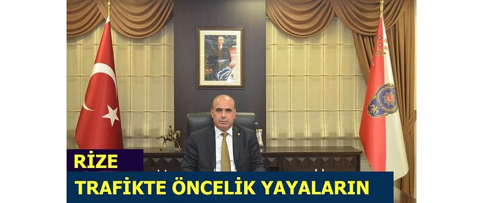 RİZE EMNİYETİ TRAFİKTE YAYA ÖNCELİĞİ UYGULAMASI BAŞLADI