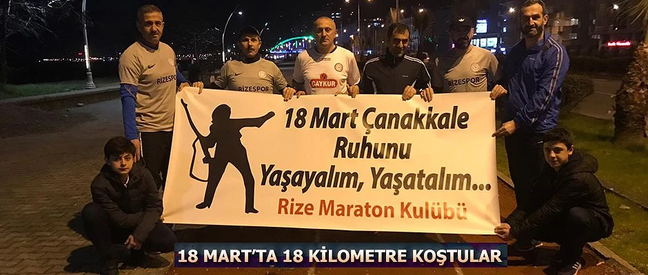 Çanakkale Şehitleri Anısına 18 kilometre koştular