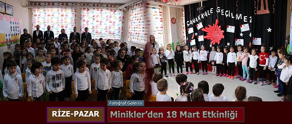 Pazar’da Minikler Çanakkale Zaferini unutmadı