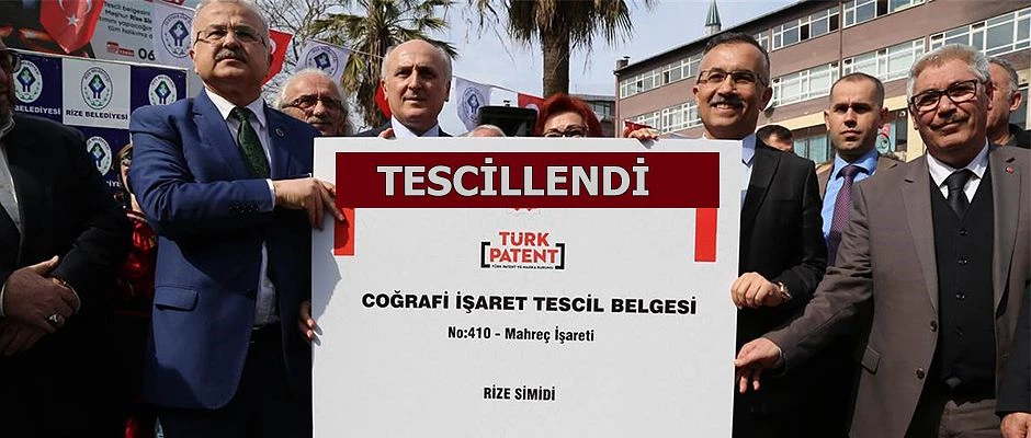 RİZE SİMİDİ COĞRAFİ İŞARET TESCİL BELGESİ ALDI