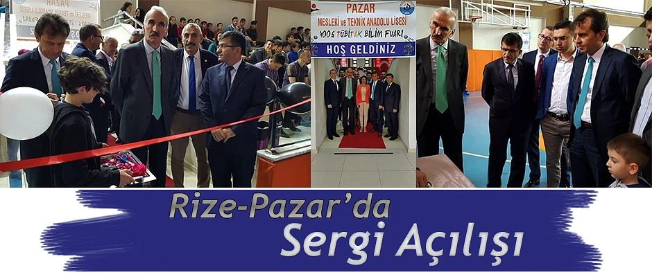 Pazar Mesleki ve Teknik Anadolu Lisesinde Sergi açılışı