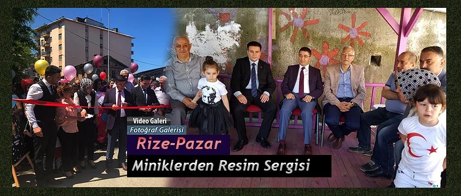 Pazar’da Minik Ellerden Yıl Sonu Resim Sergisi