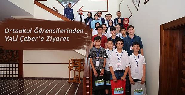 Ortaokul Öğrencilerinden Vali Çeber’e Ziyaret