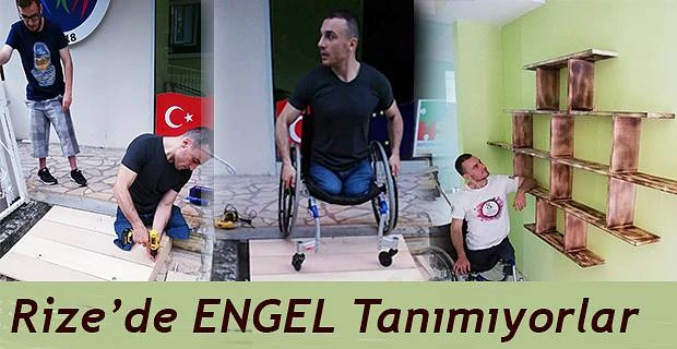 Rizeli Engelli Mustafa Beyaz ve arkadaşları hiçbir engel tanımıyorlar.