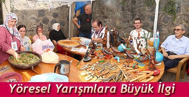 FESTİVAL KAPSAMINDA YAPILAN YÖRESEL YARIŞMALAR BÜYÜK İLGİ GÖRDÜ.