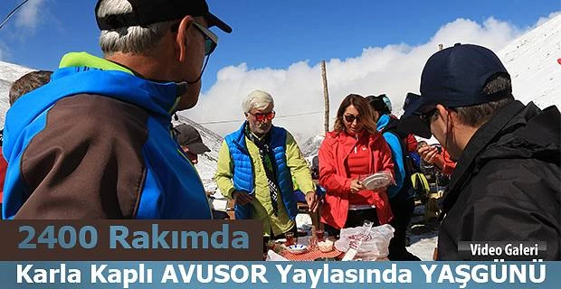 2400 Rakımlı Avusor Yaylasında Kar altında Yaş Günü Kutlaması