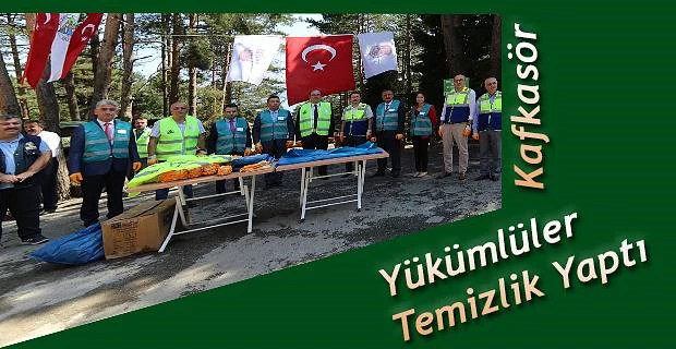 DENETİMLİ SERBESTLİKLİ YÜKÜMLÜLER KAFKASÖR YAYLASINI TEMİZLEDİ