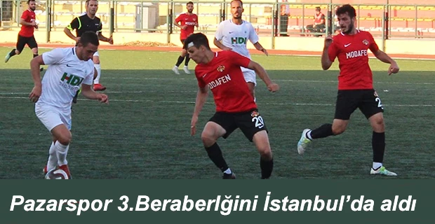 Pazarspor 3 te 3 yaptı