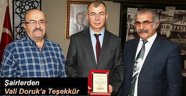 ŞAİRLERDEN VALİ DORUK’A TEŞEKKÜR ZİYARETİ