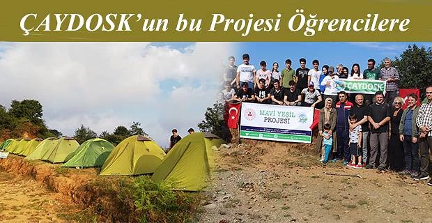 ÇAYELİ KUSPA TEPESİNDE ÖĞRENCİLERDEN KAMP