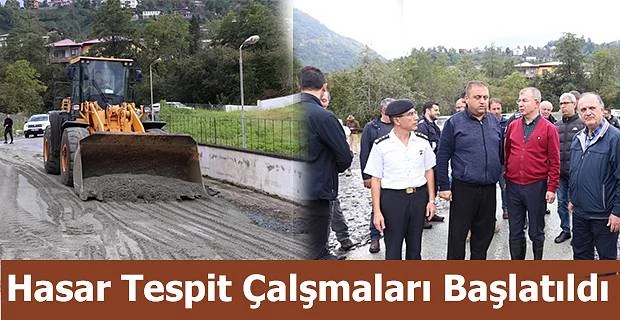 Kuvvetli yağış nedeniyle bazı dereler taştı, Kavak köyü- Kemer köprü arasında hasar meydana geldi.