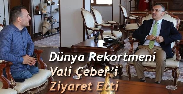 Paralimpik Rekortmen Mustafa Beyaz’dan Vali Çeber’e Ziyaret