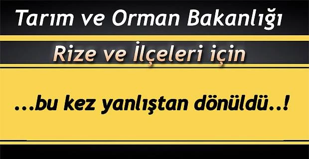 Tarım Bakanlığı bu kez düzeltti.