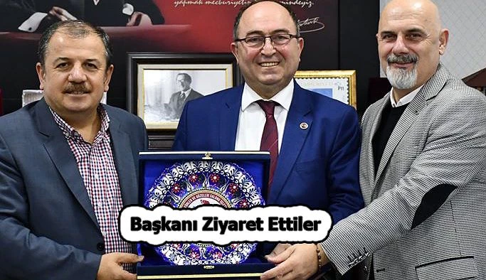 BAŞKAN ELÇİN’İN ZİYARETÇİLERİ VARDI