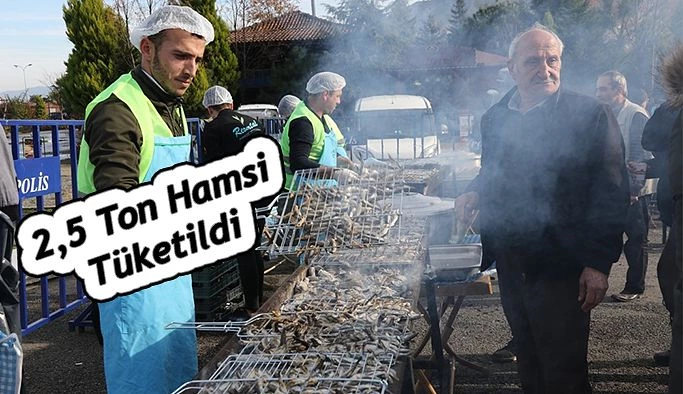 HAMSİ FESTİVALİ; 2,5 TON HAMSİ TÜKETİLDİ