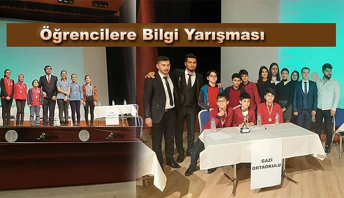 ÖĞRENCİLERE BİLGİ YARIŞMASI DÜZENLENDİ.