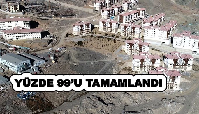 YENİDEN YERLEŞİM YERİ 3.ETAP İNŞAAT’INDA YÜZDE 99’LUK FİZİKİ GERÇEKLEŞME
