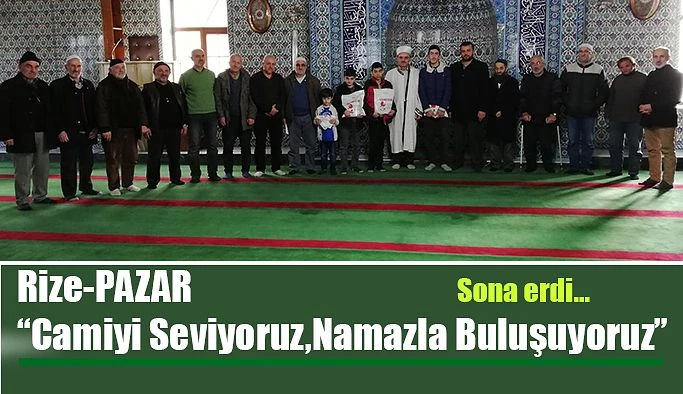 "Camiyi Seviyoruz, Namazla Buluşuyoruz " projesinin sonuna gelindi