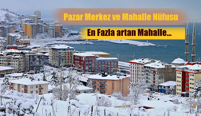 Pazar İlçesi Mahalle Nüfusları