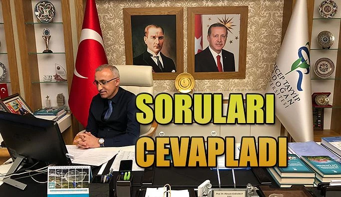 RTEÜ Rektörü Canlı Yayında Öğrencilerin Sorularını Cevapladı