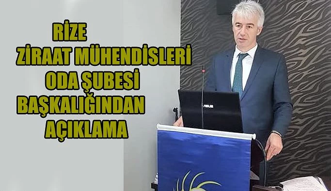 Ziraat Mühendisleri Odasından açıklama