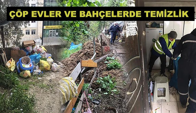 ÇÖP EV VE BAHÇELER TEMİZLENİYOR.