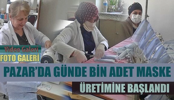 Halk eğitim merkezinde günde bin adet maske üretimi