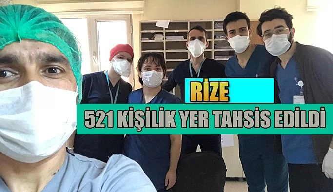 Rize’de Sağlık Çalışanlarının Dinlenmesi İçin 521 Kişilik Yer Tahsis Edildi