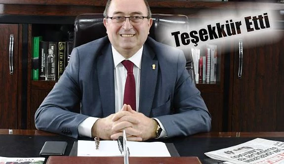 BAŞKAN TEŞEKKÜR ETTİ