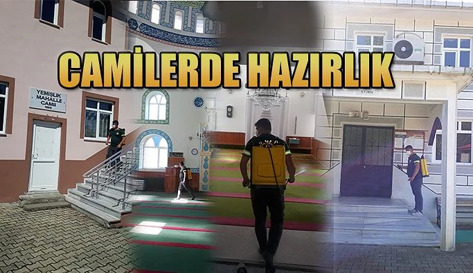 CAMİLER DEZENFEKTE EDİLMEYE BAŞLANDI